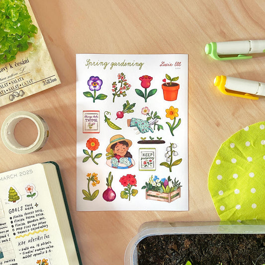 Sticker Sheet - Spring Gardening