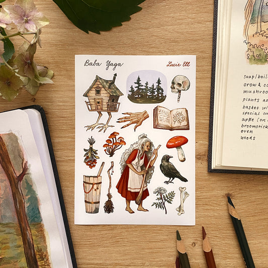 Sticker sheet - Baba Yaga