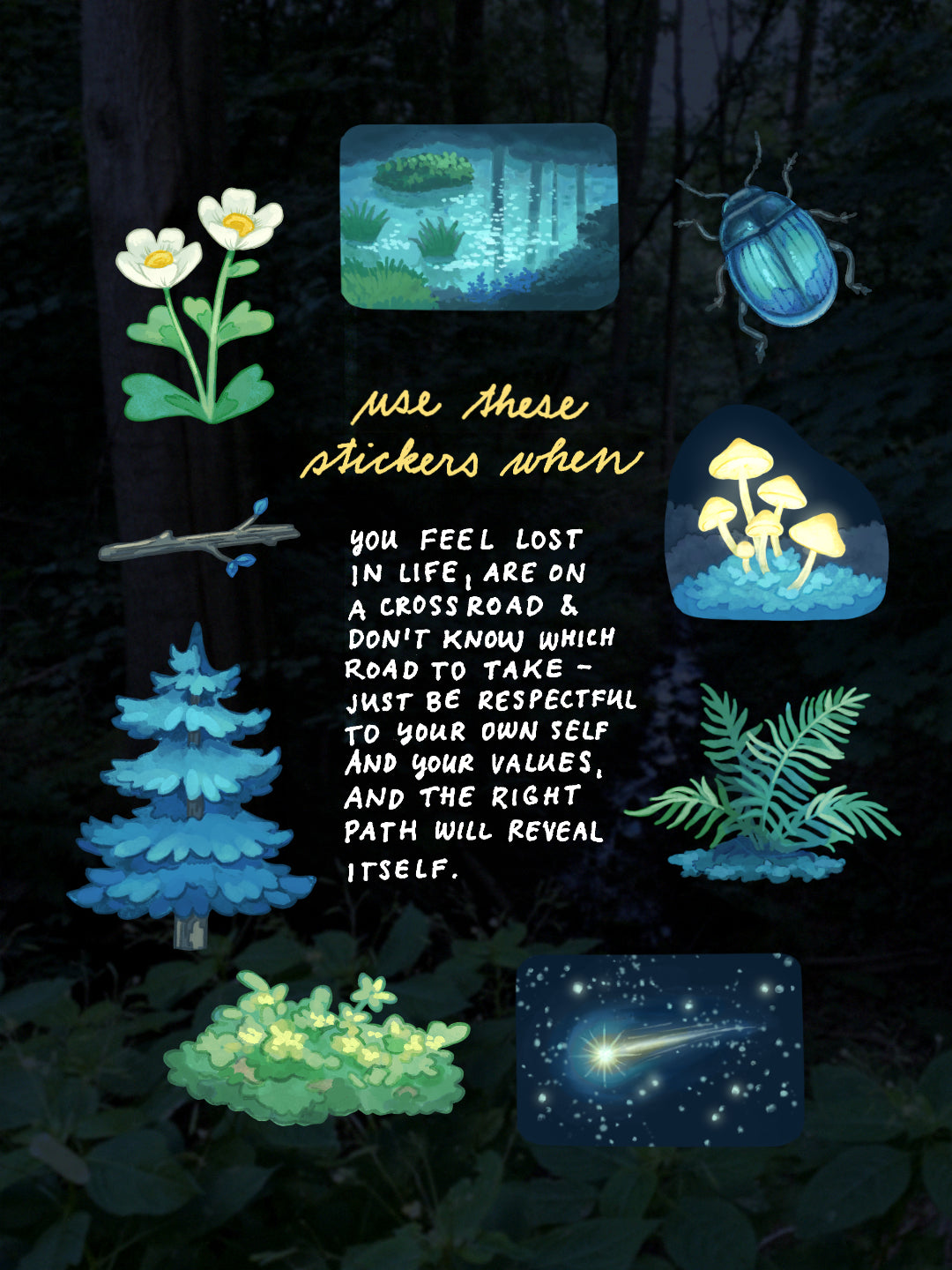 Sticker sheet - Will-o'-the-wisp