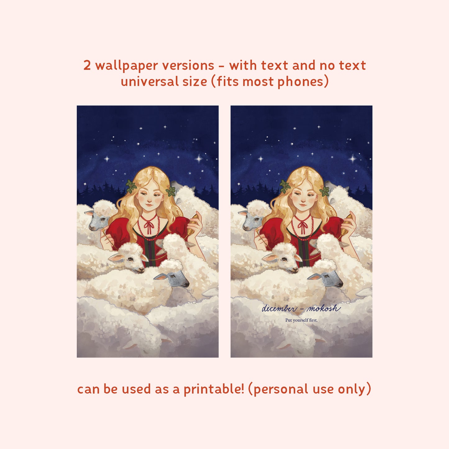 Digital download - Slavic mythology women wallpapers and booklet