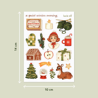 Sticker Sheet - A Quiet Winter Evening