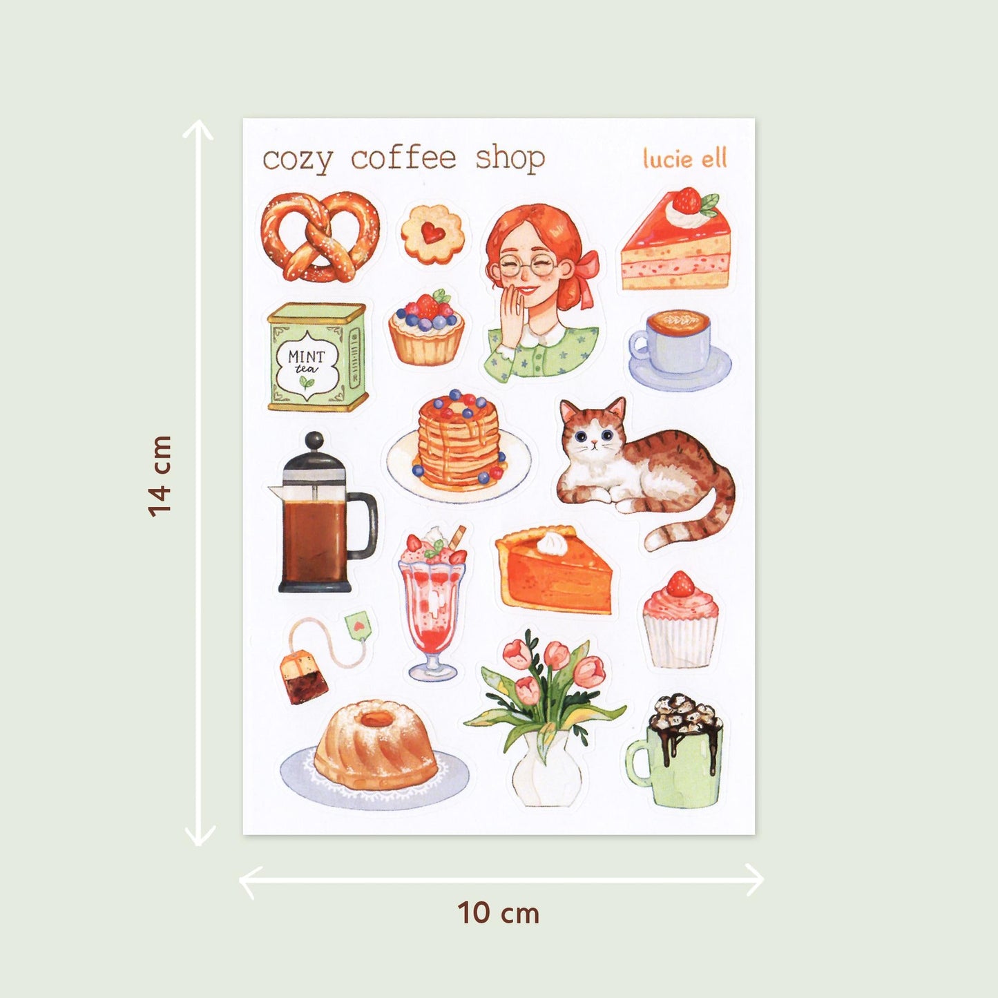 Sticker Sheet - Cozy Coffee Shop