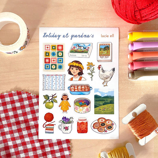 Sticker Sheet - Holiday at Grandma's