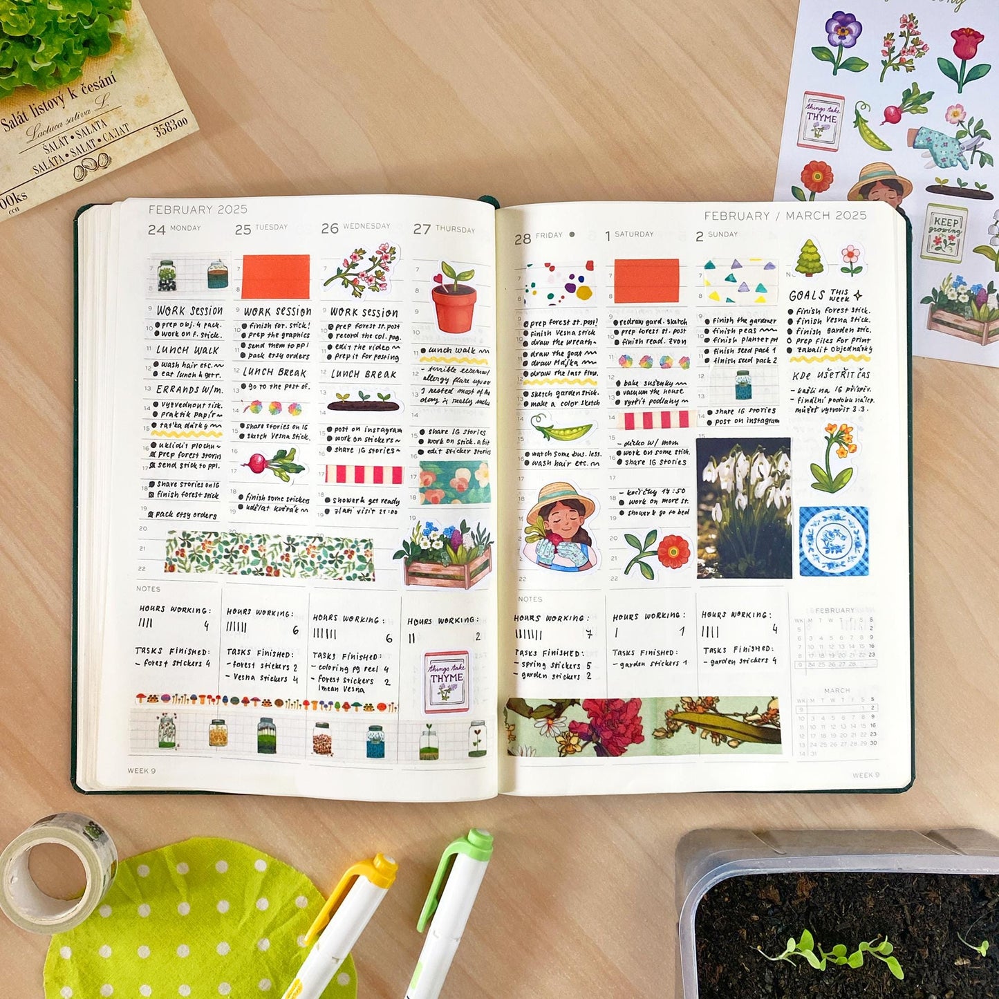 Sticker Sheet - Spring Gardening