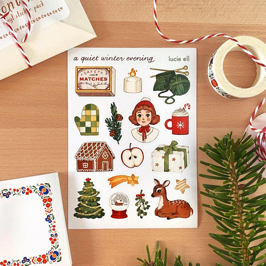 Sticker Sheet - A Quiet Winter Evening