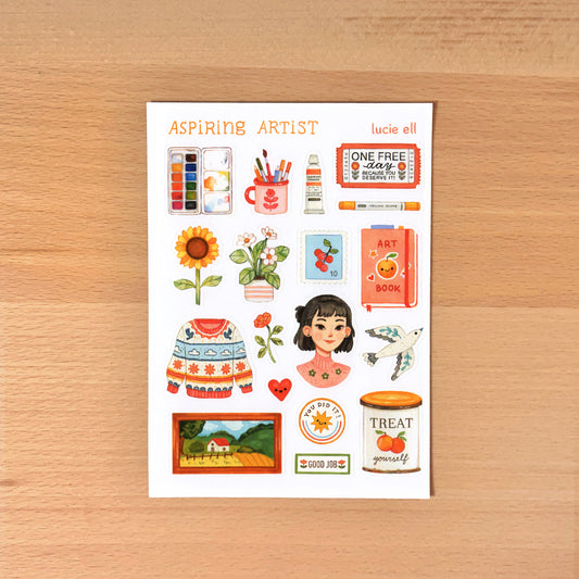 Sticker Sheet - Aspiring Artist