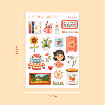 Sticker Sheet - Aspiring Artist
