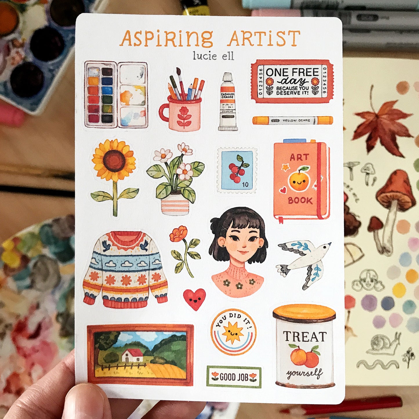 Sticker Sheet - Aspiring Artist