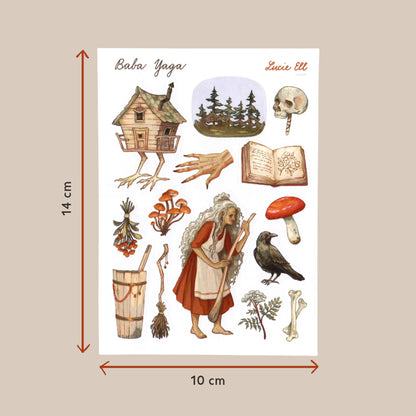 Samolepkový arch – Baba Jaga