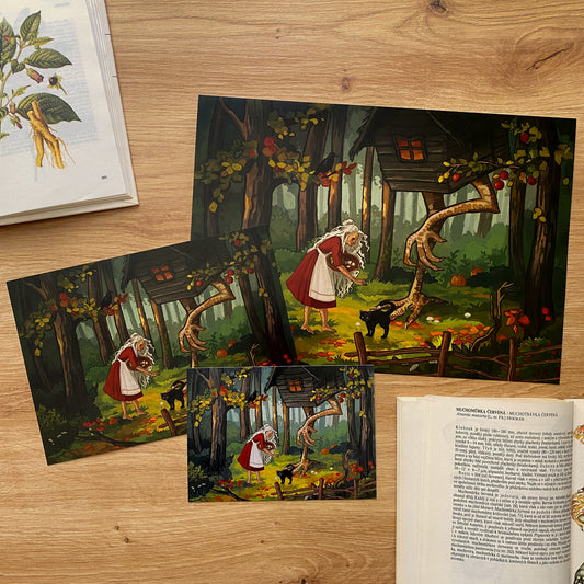 Baba Yaga Dark Forest Print