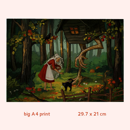 Baba Jaga Temný les Tisk