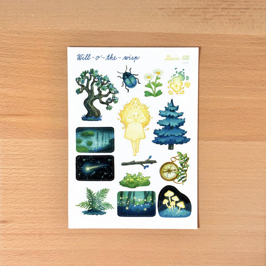 Sticker sheet - Will-o'-the-wisp