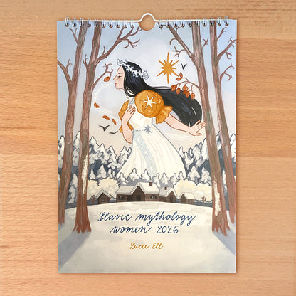 Slavic Mythology Women 2026 Calendar (pick your language!)