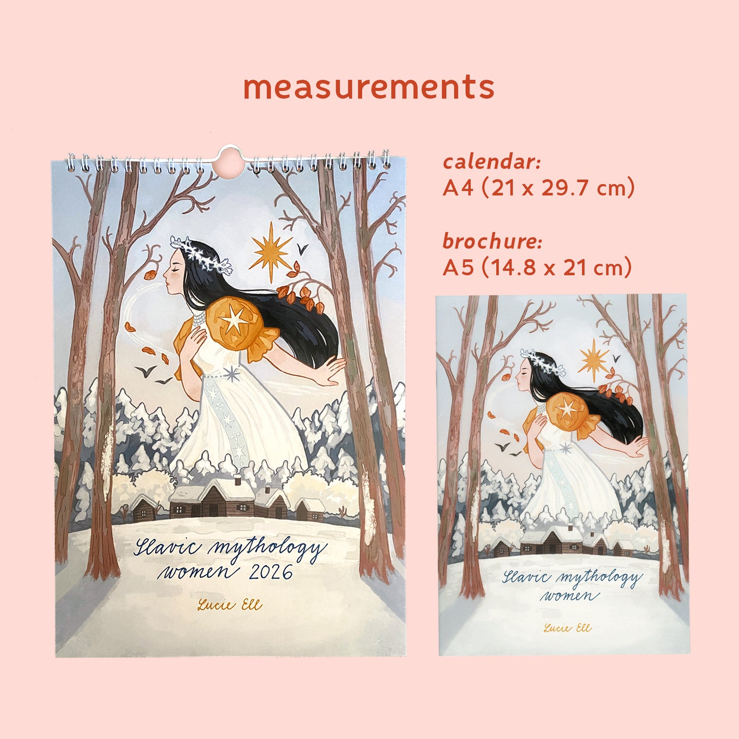 Slavic Mythology Women 2026 Calendar (pick your language!)