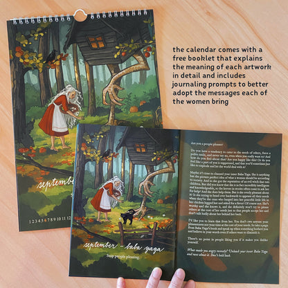 Slavic Mythology Women 2026 Calendar (pick your language!)