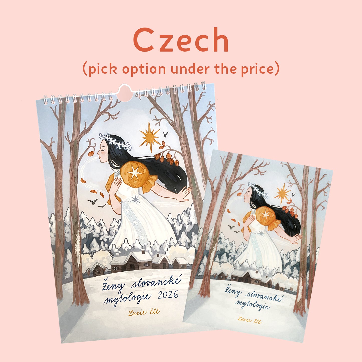 Slavic Mythology Women 2026 Calendar (pick your language!)