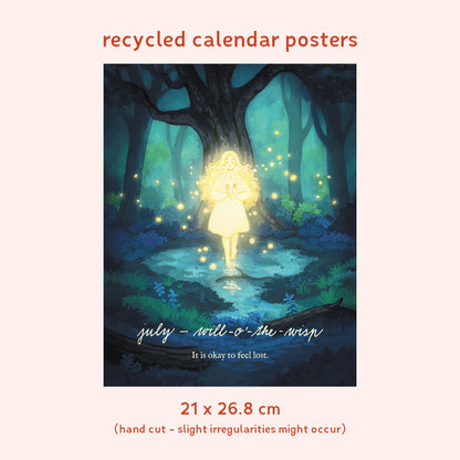 12 měsíců - Recyklované kalendářní plakáty