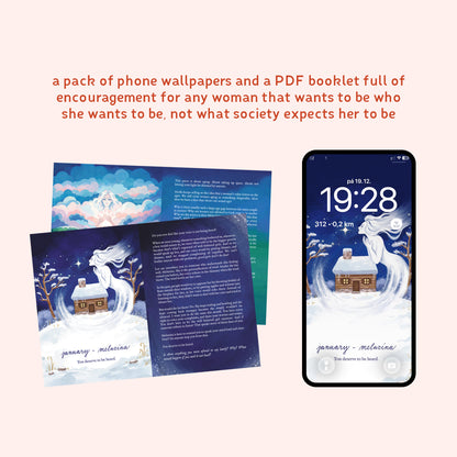 Digital download - Slavic mythology women wallpapers and booklet