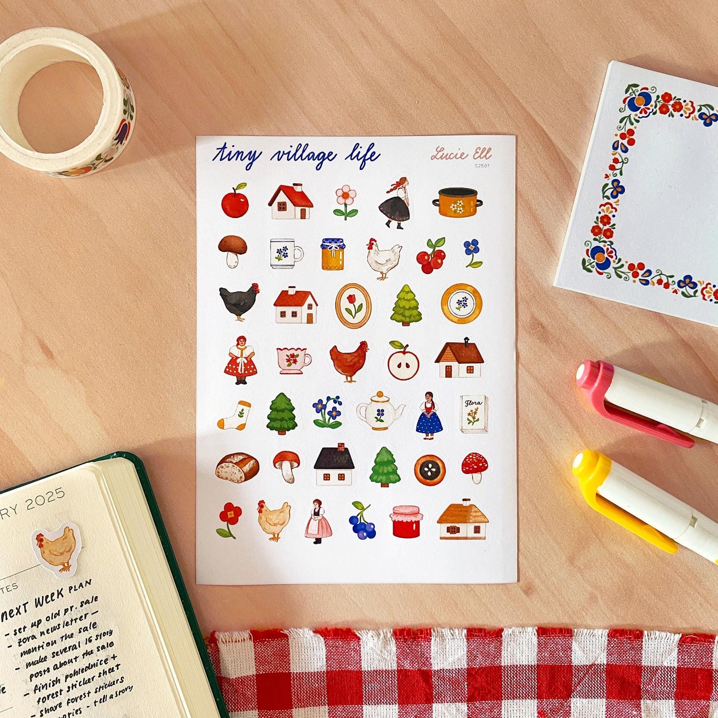 Sticker Sheet - Tiny Village Life