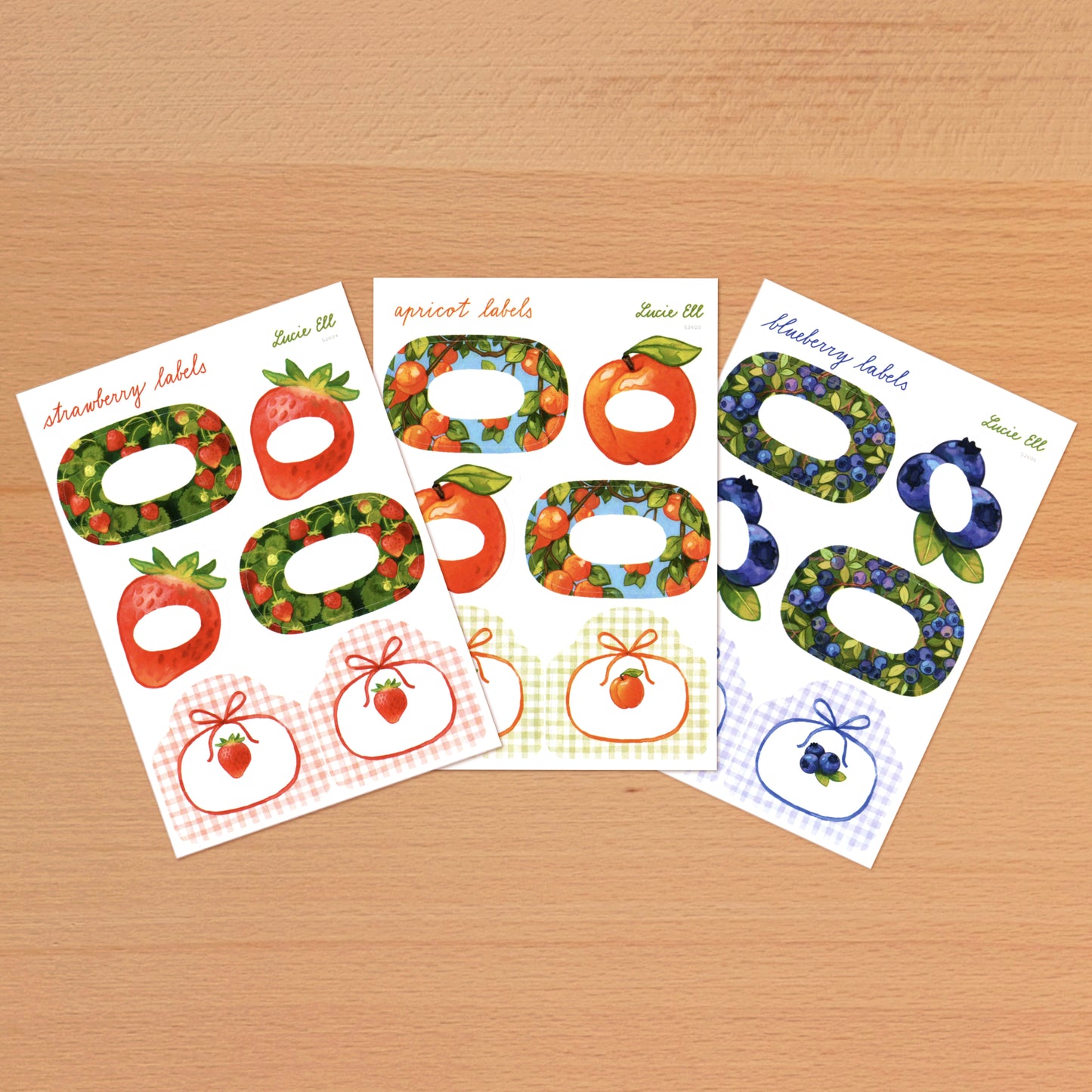 Sticker sheet - Fruit labels
