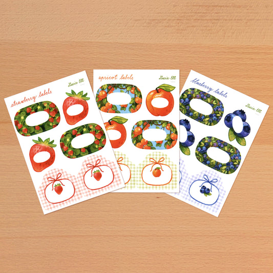 Sticker sheet - Fruit labels