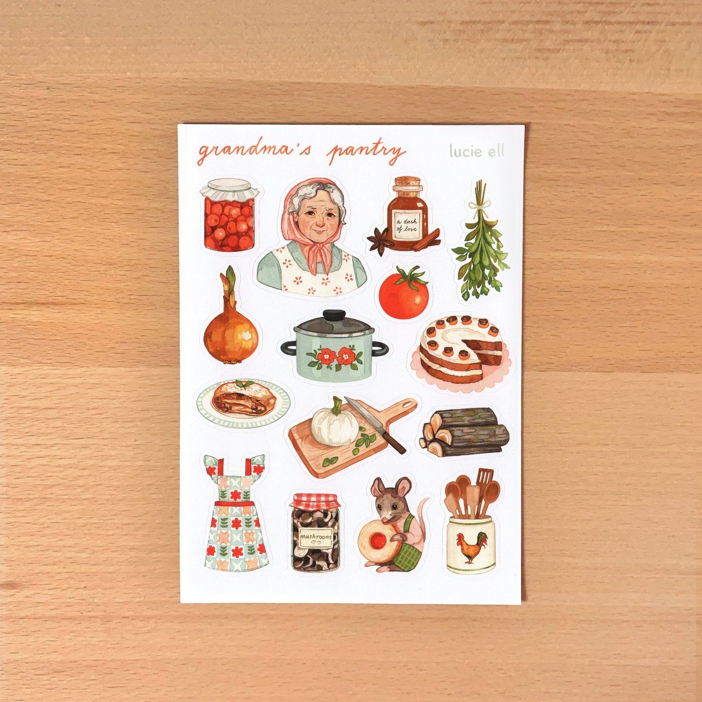 Sticker Sheet - Grandma's Pantry