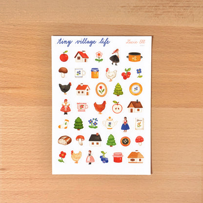 Sticker Sheet - Tiny Village Life