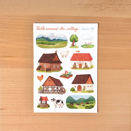 Sticker Sheet - Walk Around the Village